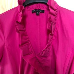 Lafayette 148 New York Pink Ruffle Dress